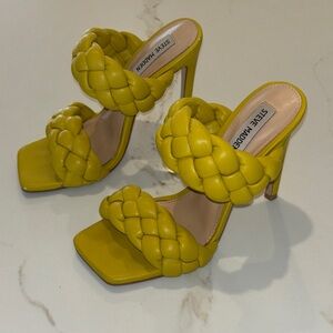 Steve Madden Mustard Braided Heels